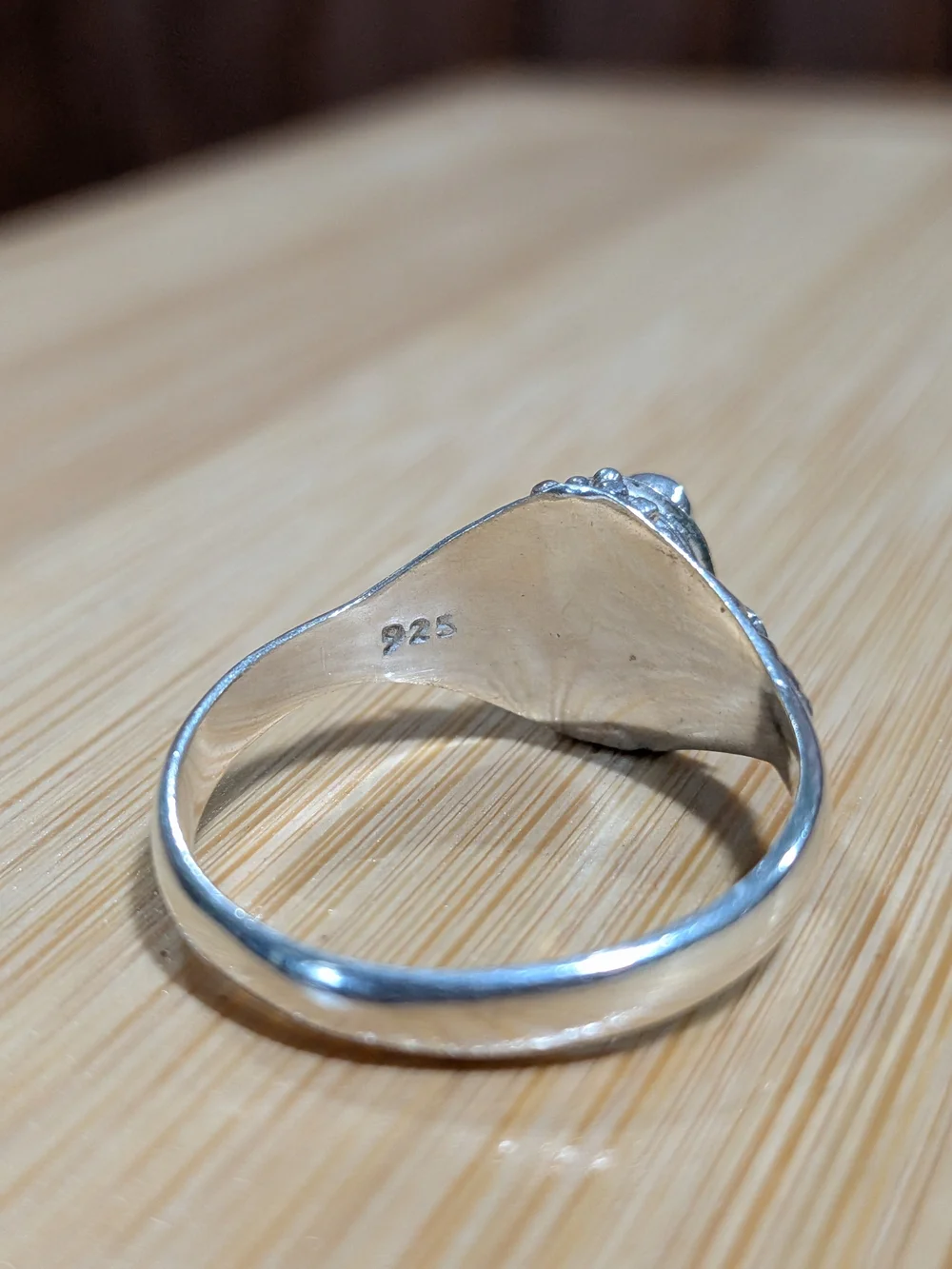 Sterling Silver Moonstone Oval Ring - Silver